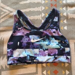 Nike Abstract Purple and Black Sports Bra